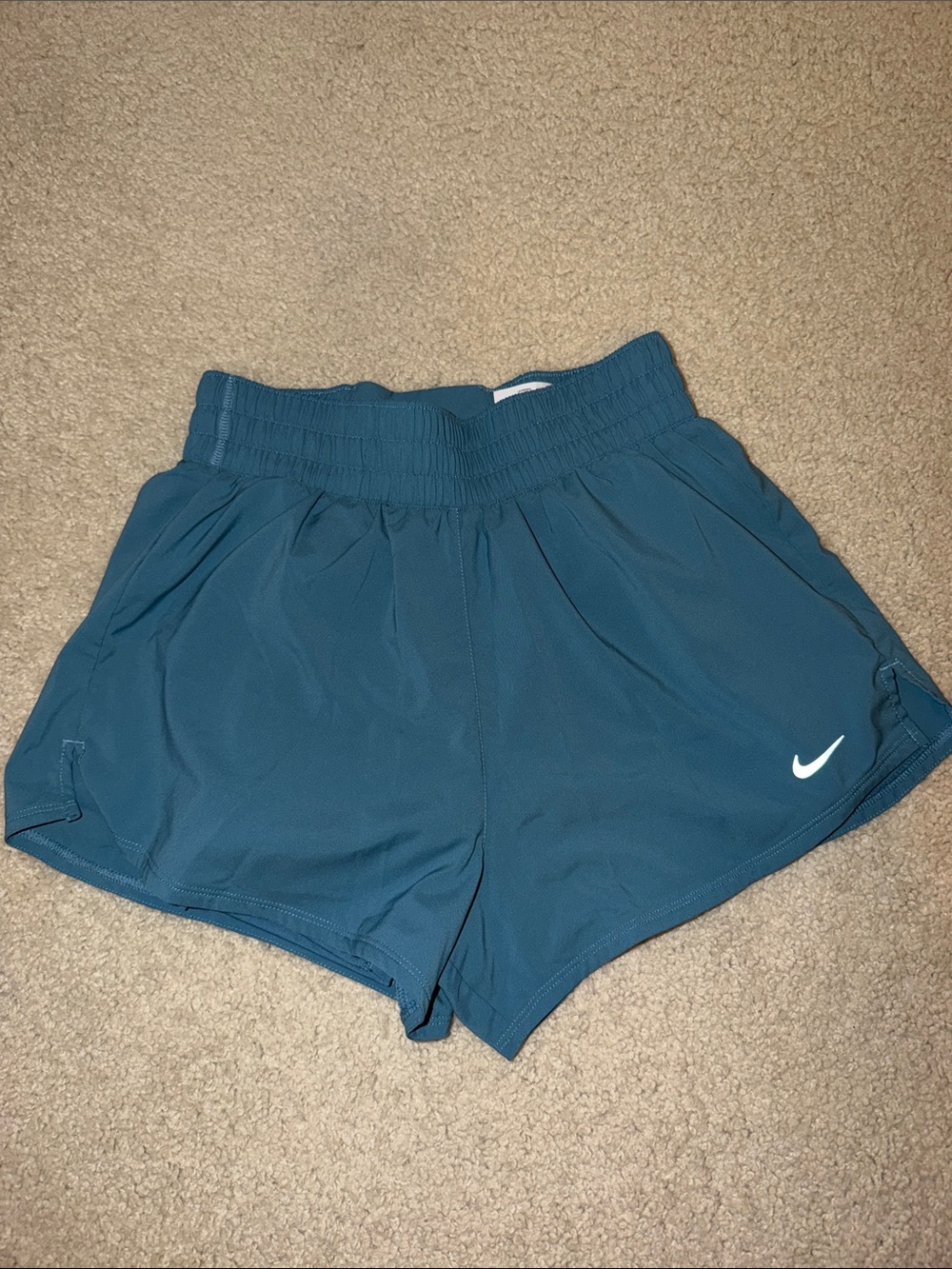 Nike Women's Teal-Blue Running Shorts